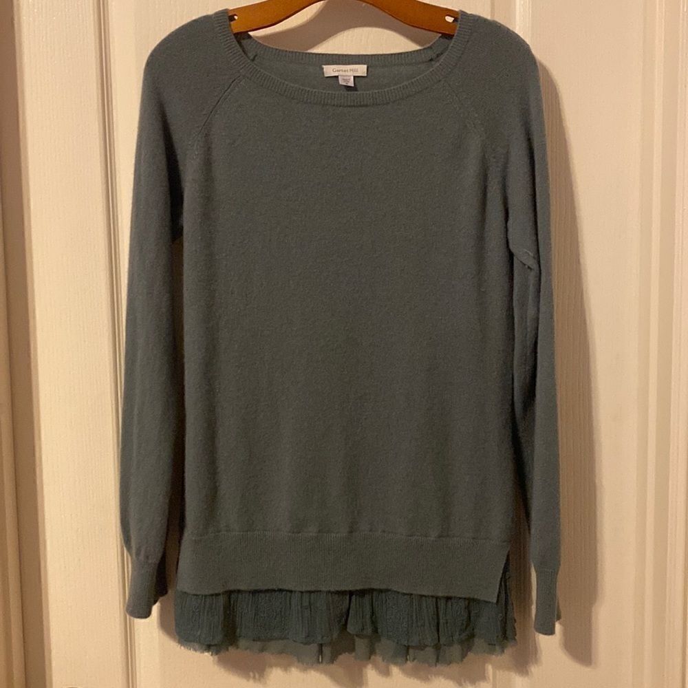 Garnet Hill Women’s Cashmere Shirttail Sweater Size Medium NWOT - Picture 1 of 8